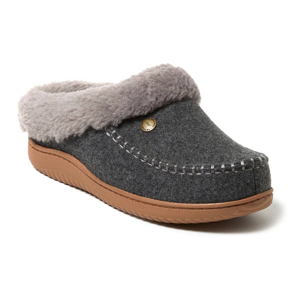 

Женские тапочки Dearfoams Atley, цвет Dark Heather Gray