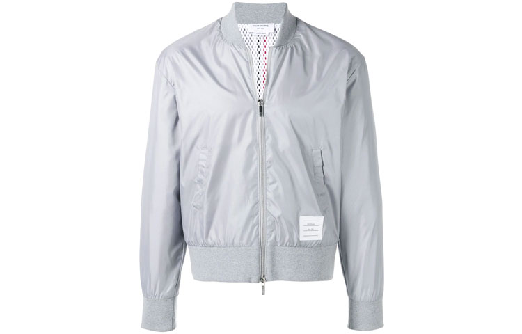 

THOM BROWNE Куртка мужская серебристая, Silver