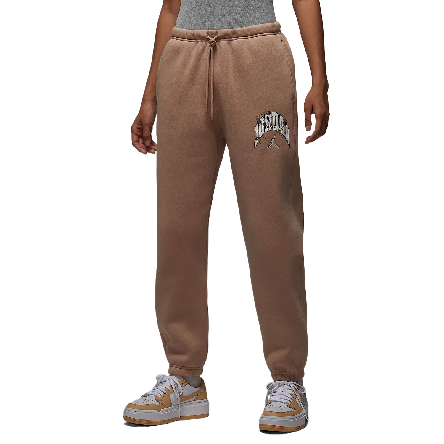 

Бруклинские флисовые вязаные спортивные штаны Women's Jordan, белый