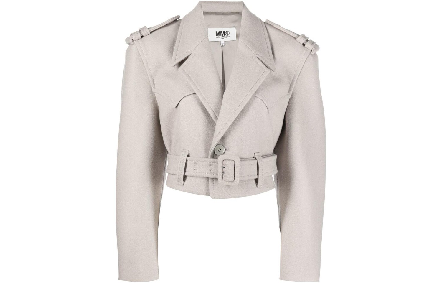 

Укороченное пальто женское светло-коричневое Mm6 Maison Margiela, Коричневый, Укороченное пальто женское светло-коричневое Mm6 Maison Margiela