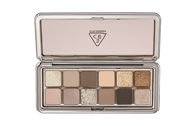 

Палитра теней для век из 12 цветов Natural Complexion Eye Enhancing 3CE, #raw neutrals "cement plate"