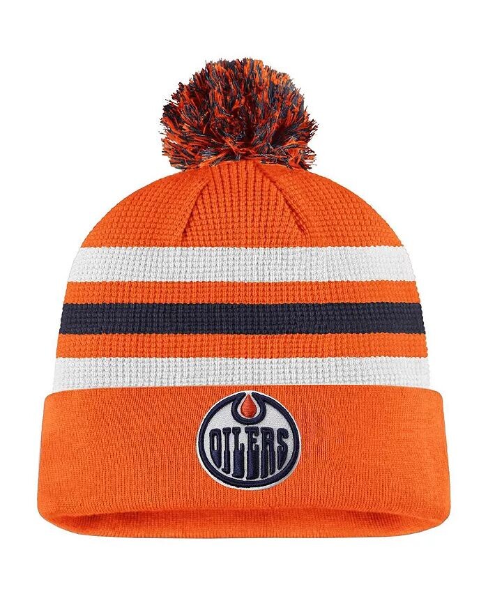 

Мужская оранжево-синяя шапка Edmonton Oilers 2020 NHL Draft Authentic Pro с манжетами и помпоном Fanatics