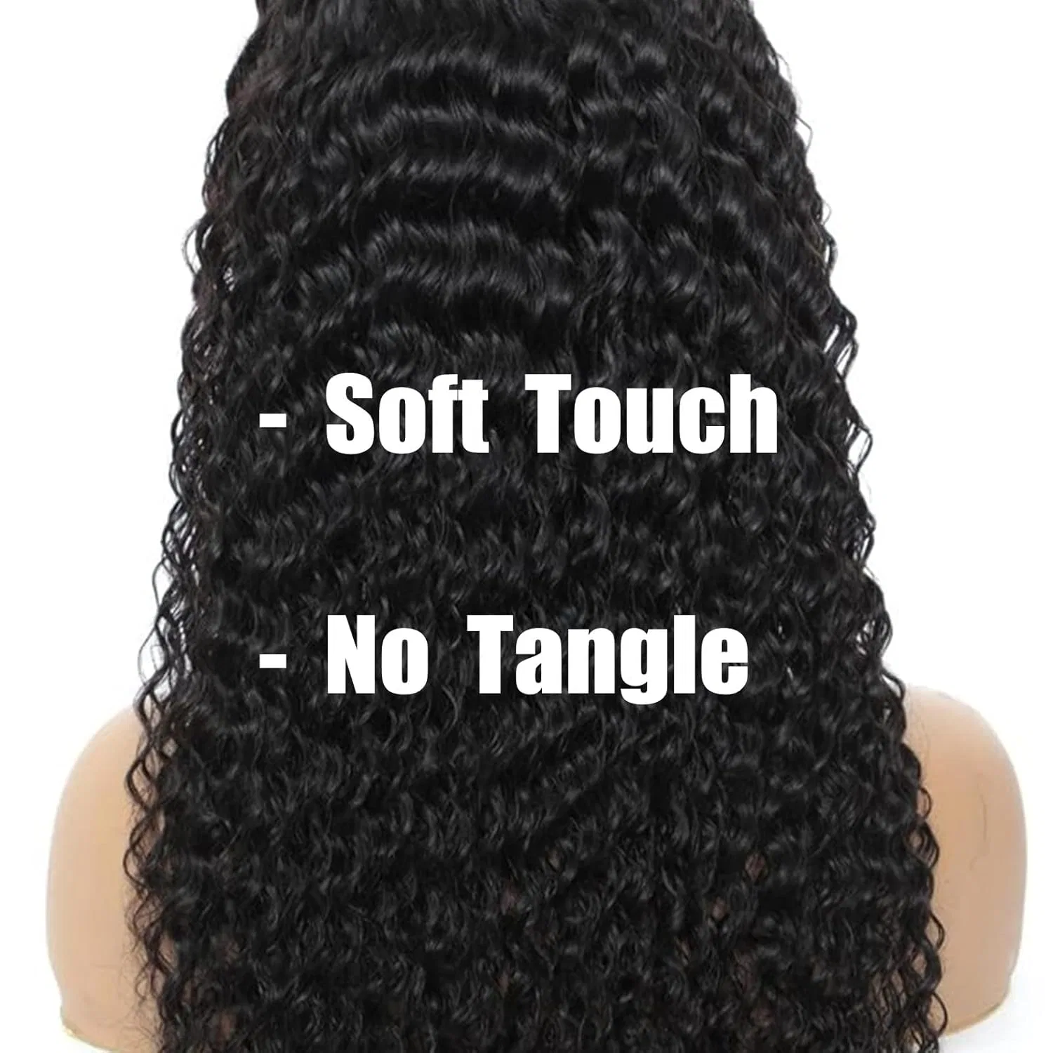 Парик-повязка из натуральных волос Water Wave от SUYYA Emol, Natural Black — фото 2