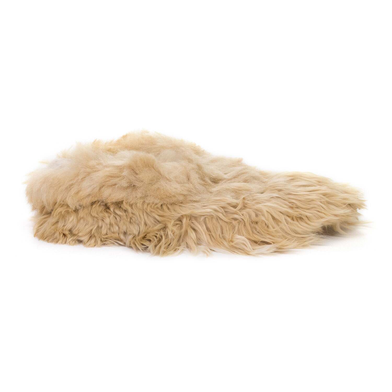 Бежевые тапочки TG с длинным ворсом ALPACA TG