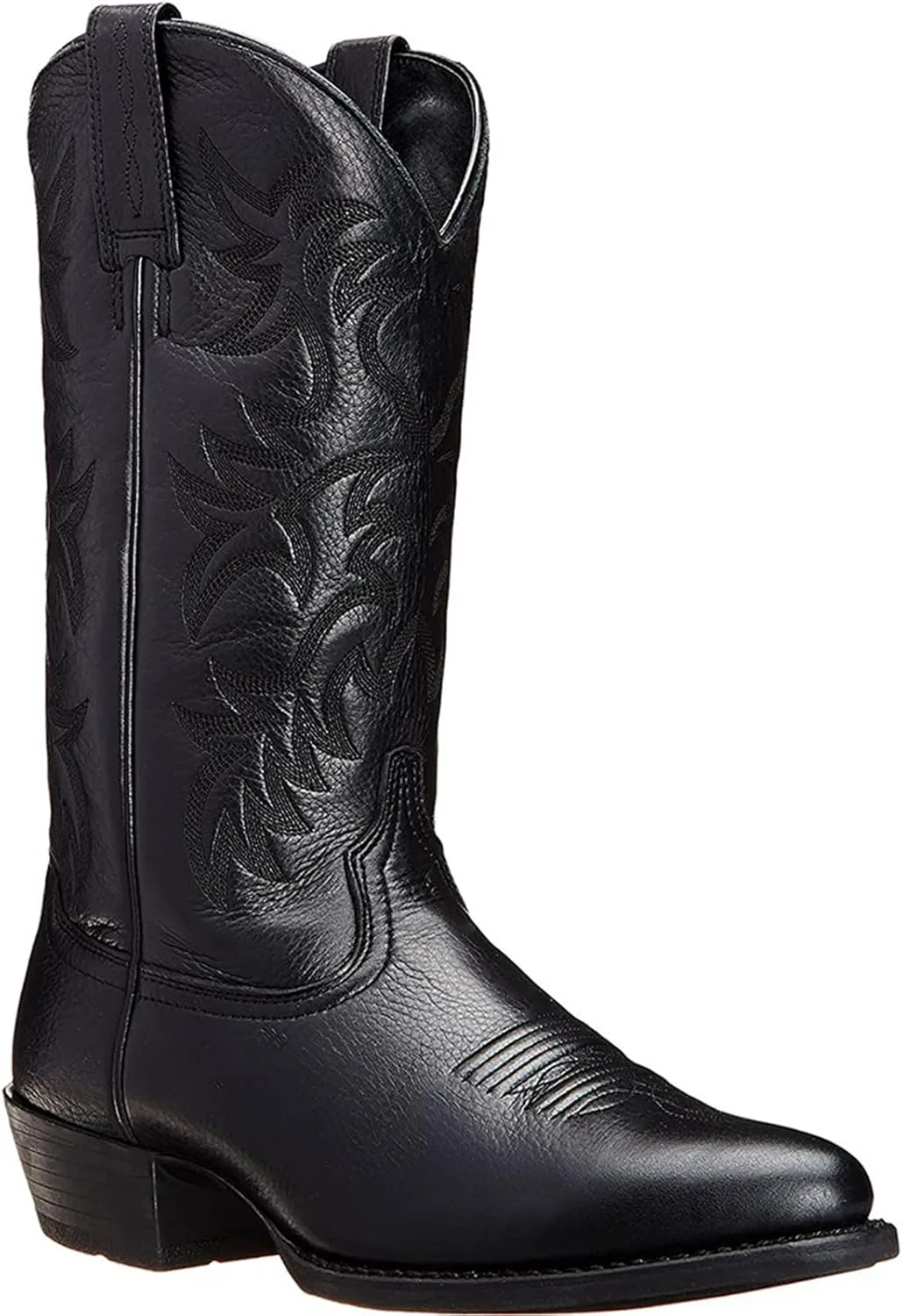 

Западные ботинки на открытом воздухе с массивным каблуком, заостренным квадратным носком, кожаные рабочие ботинки, винтажные ковбойские ботинки Generic, черный