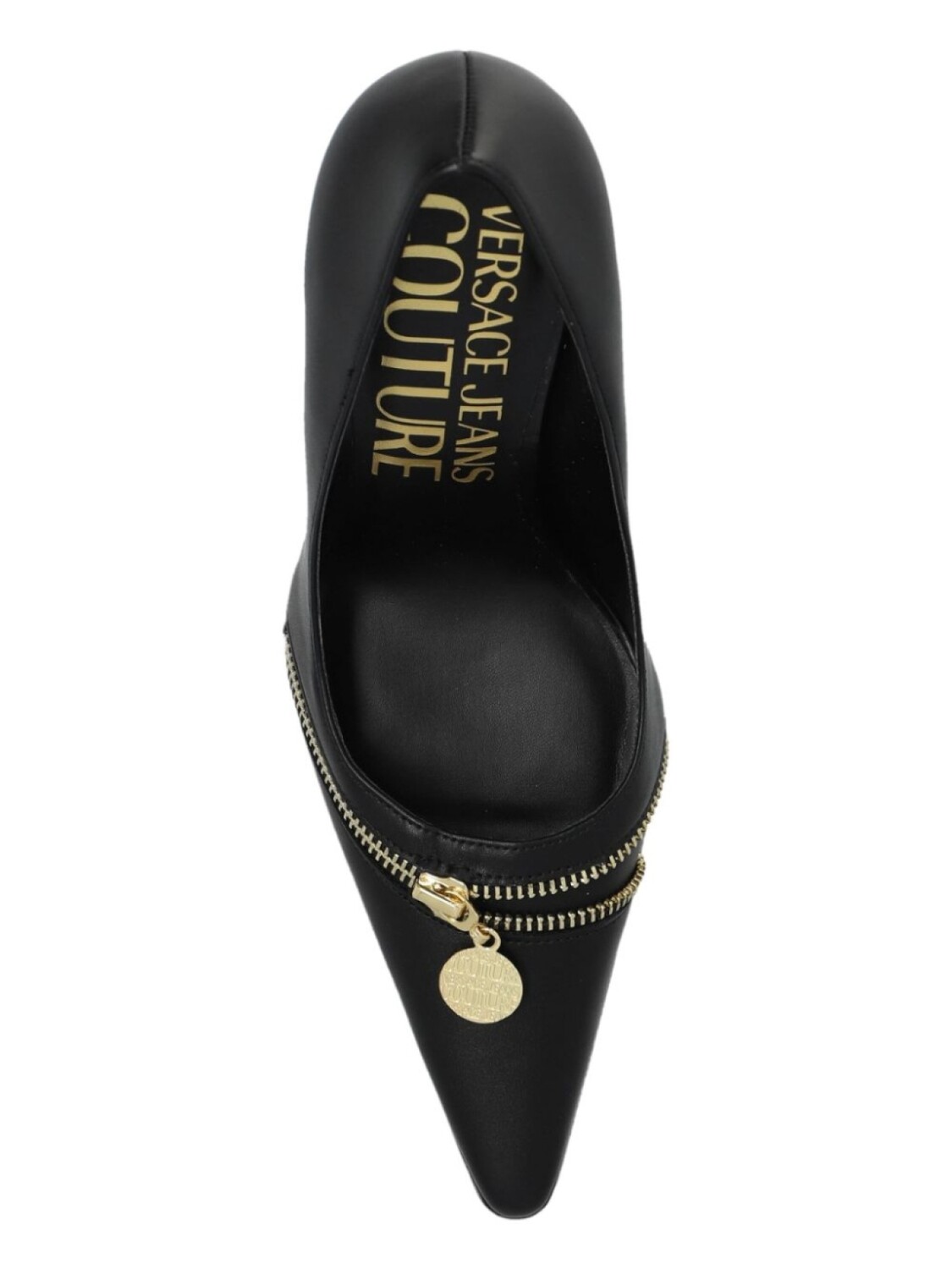 Versace Jeans Couture туфли-лодочки с застежкой-молнией 105 мм, черный — фото 4