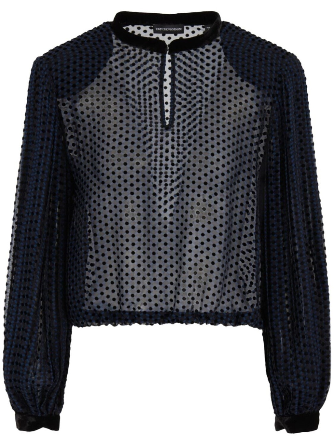 

Emporio Armani прозрачная блузка в горох, черный
