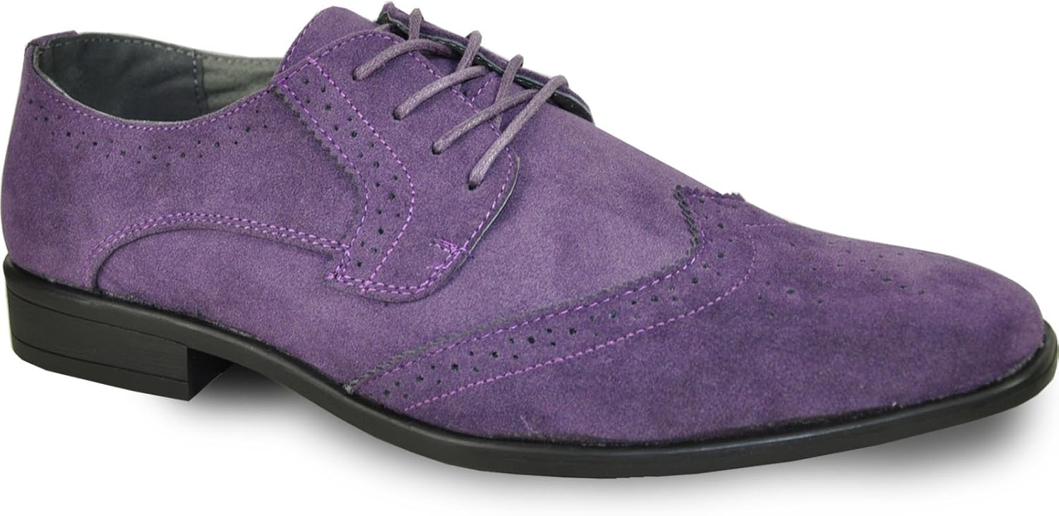 

BRAVO Мужские туфли KING-3 Классические оксфорды из искусственной замши с кожей Bravo!, фиолетовый