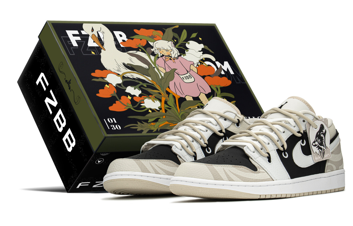 

Кроссовки Air Jordan 1 Vintage Basketball Shoes Men Low-Top White/Khaki
