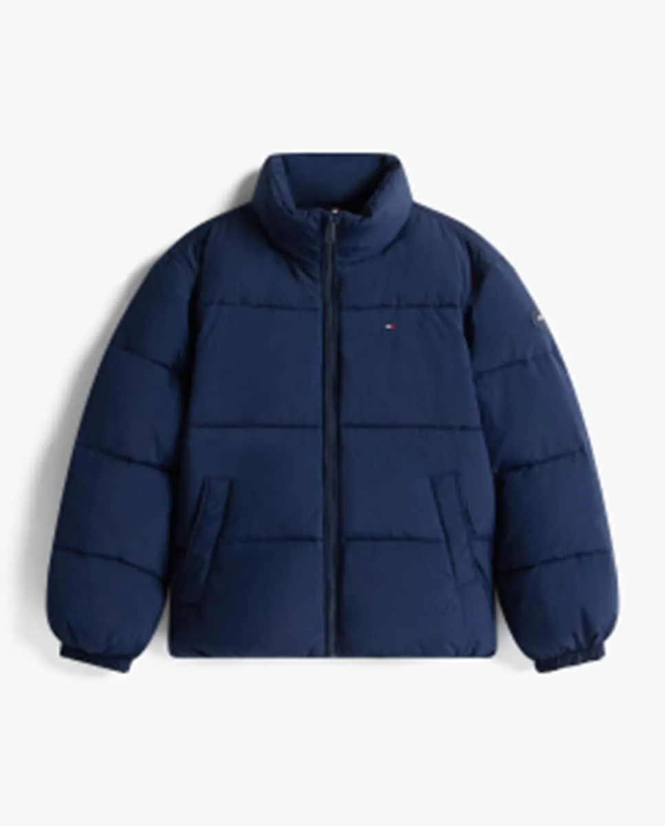 

Детская стеганая куртка для мальчика с флагом на спине Tommy Hilfiger, темно-синий