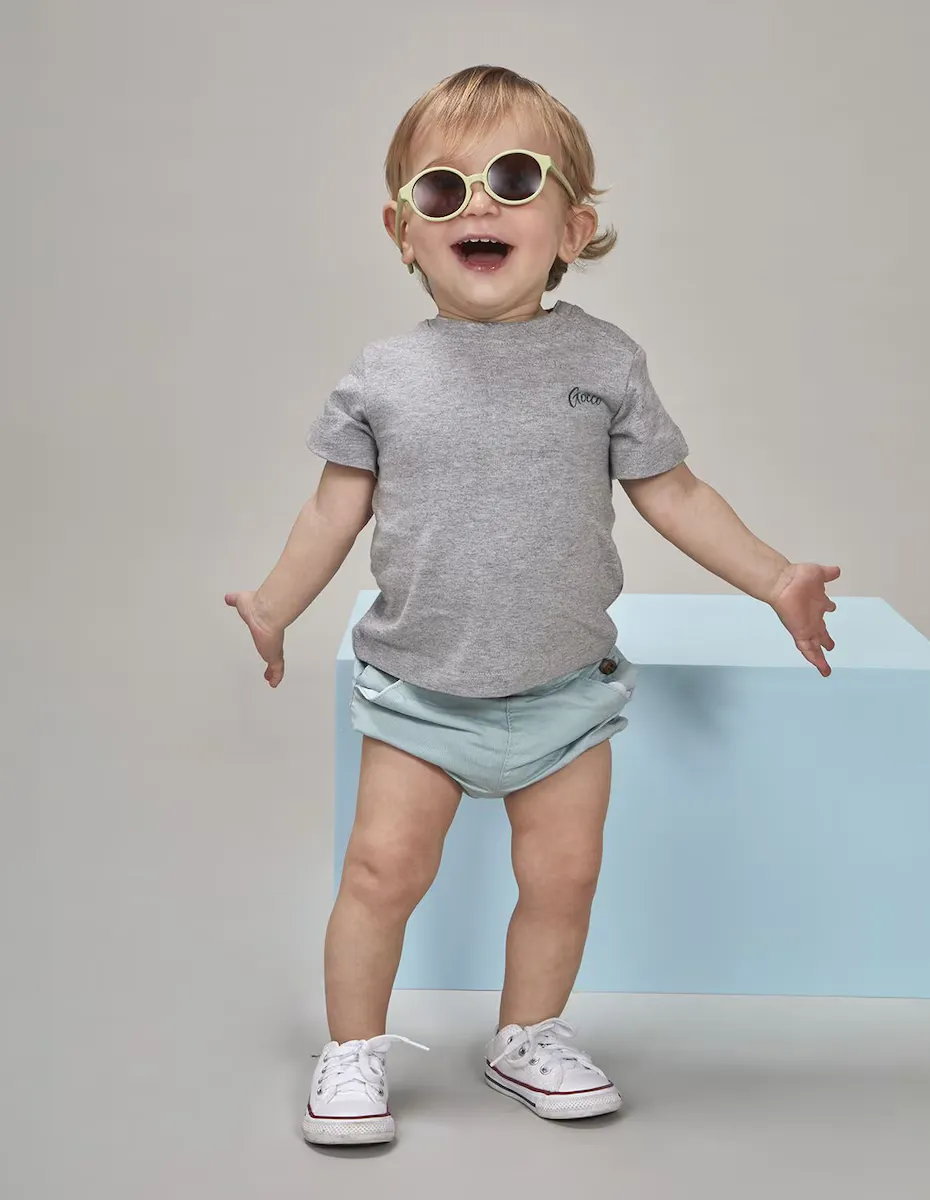 

Baby boy футболка с коротким рукавом и узором на спине Gocco, светло-серый