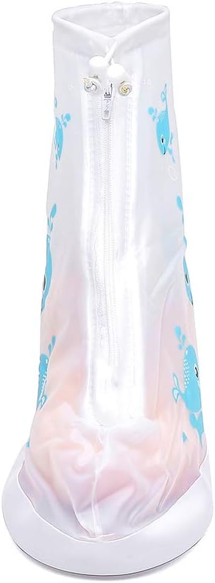 Child Waterproof Shoe Covers Outdoor Rain Overshoes for Girls Boys Chiximaxu, Blue Dolphin — фото 4