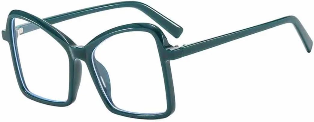 

Модные панк-солнцезащитные очки большого размера в оправе «бабочка» для женщин, роскошные мужские очки для вождения и путешествий с защитой от УФ-излучения UV400 TVTBBVV, Green Clear