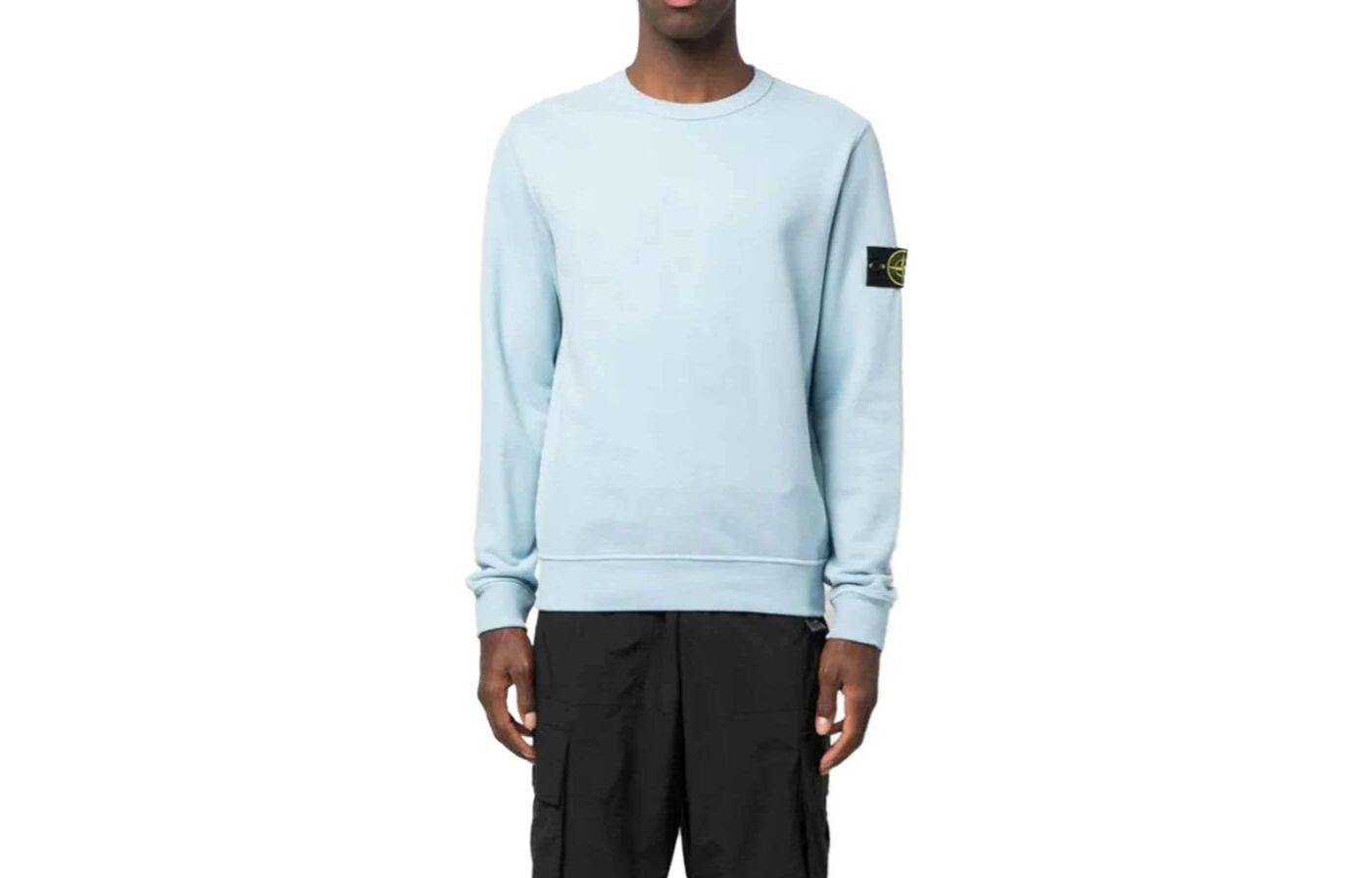 

Толстовка мужская небесно-голубая Stone Island, голубой