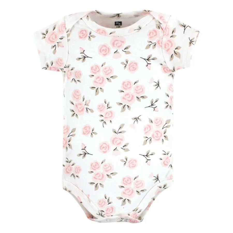 Хлопковые боди, набор из 7 штук Hudson Baby, cinnamon розовый prints — фото 4