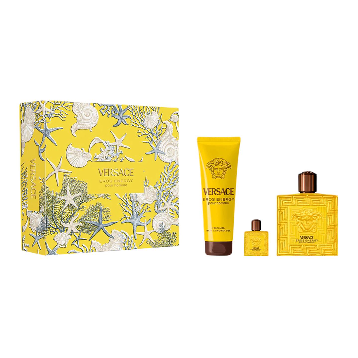 Набор духов FANSIZHE Cupid Energy Box EDP 5мл+150мл+100мл VERSACE, three-piece set: fragrance shower gel 150ml+men's perfume 100ml+perfume sample 5ml