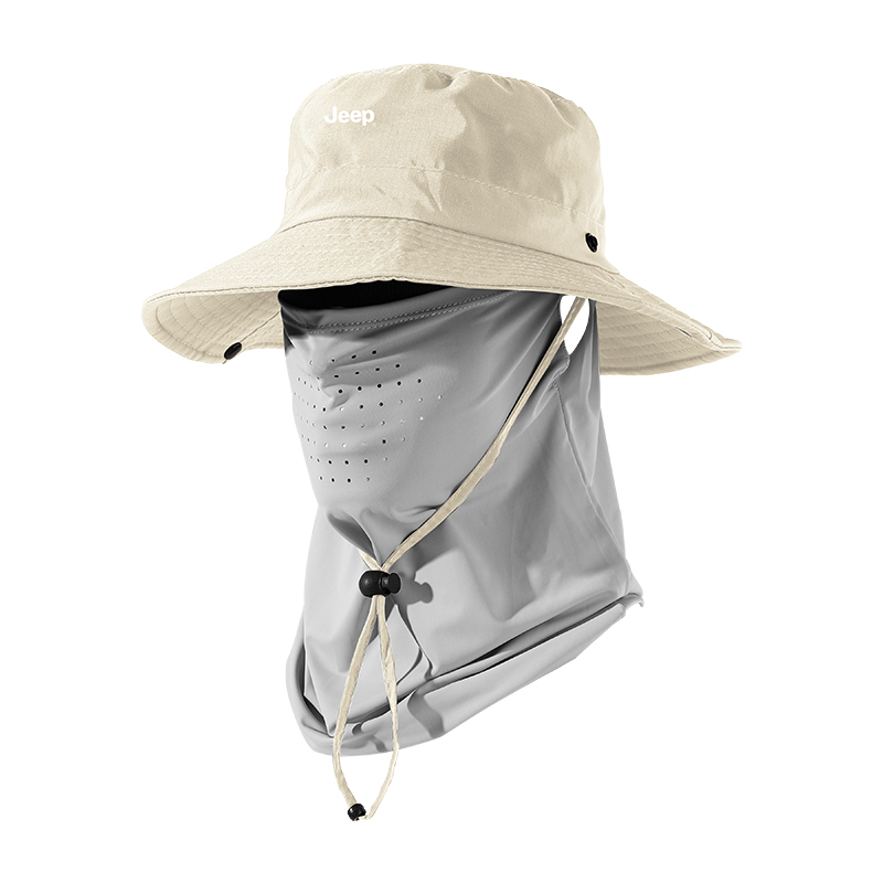 

Легкая шляпа для защиты от солнца мужская Jeep, бежевый+светло-серый