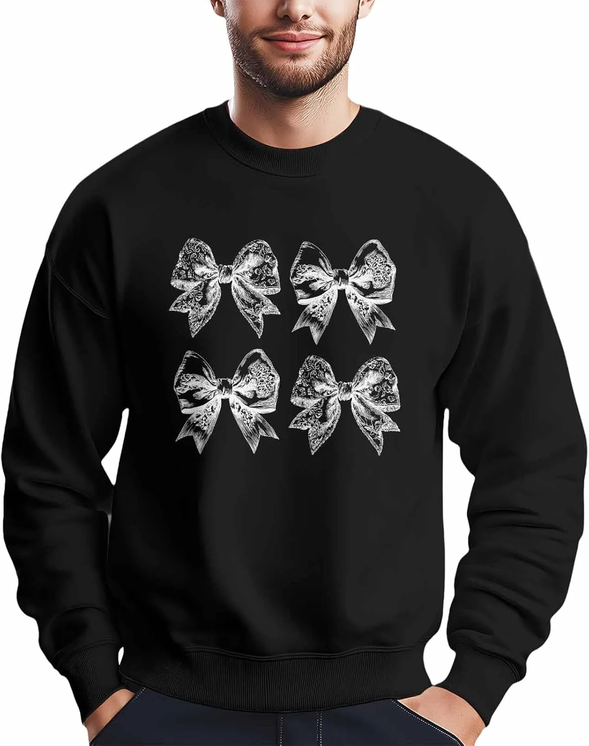 

Мужской свитшот с принтом "Sketch Bow" Winvebermior