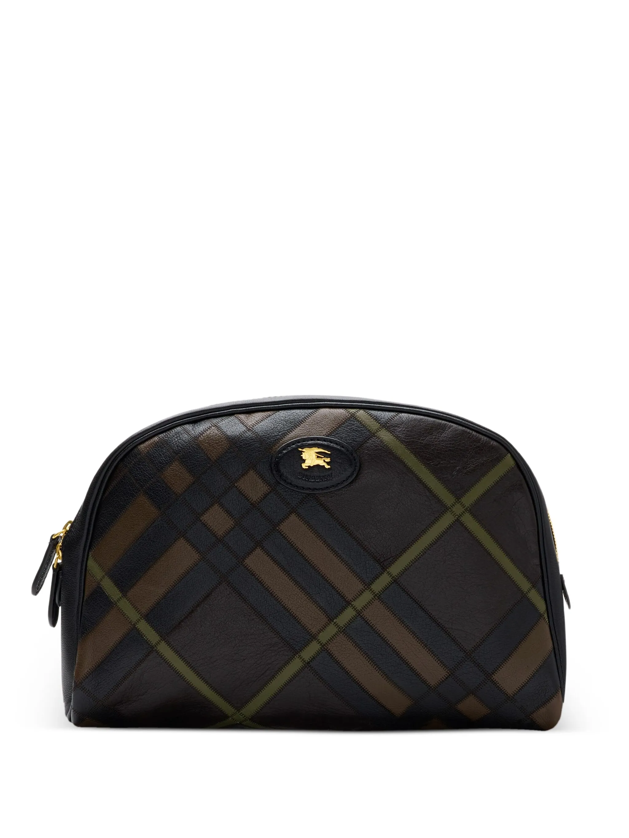 

Дорожный клатч в клетку Burberry, зеленый