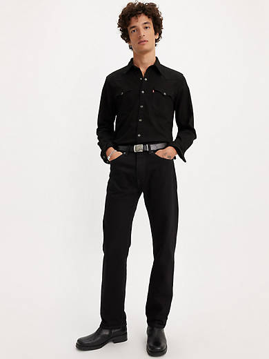 

505 Мужские джинсы обычного кроя Levi's, цвет Black - Non Stretch