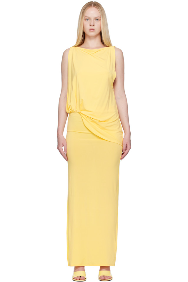 

Круизное платье 'The Peplo' maxi dress Jacquemus, желтый