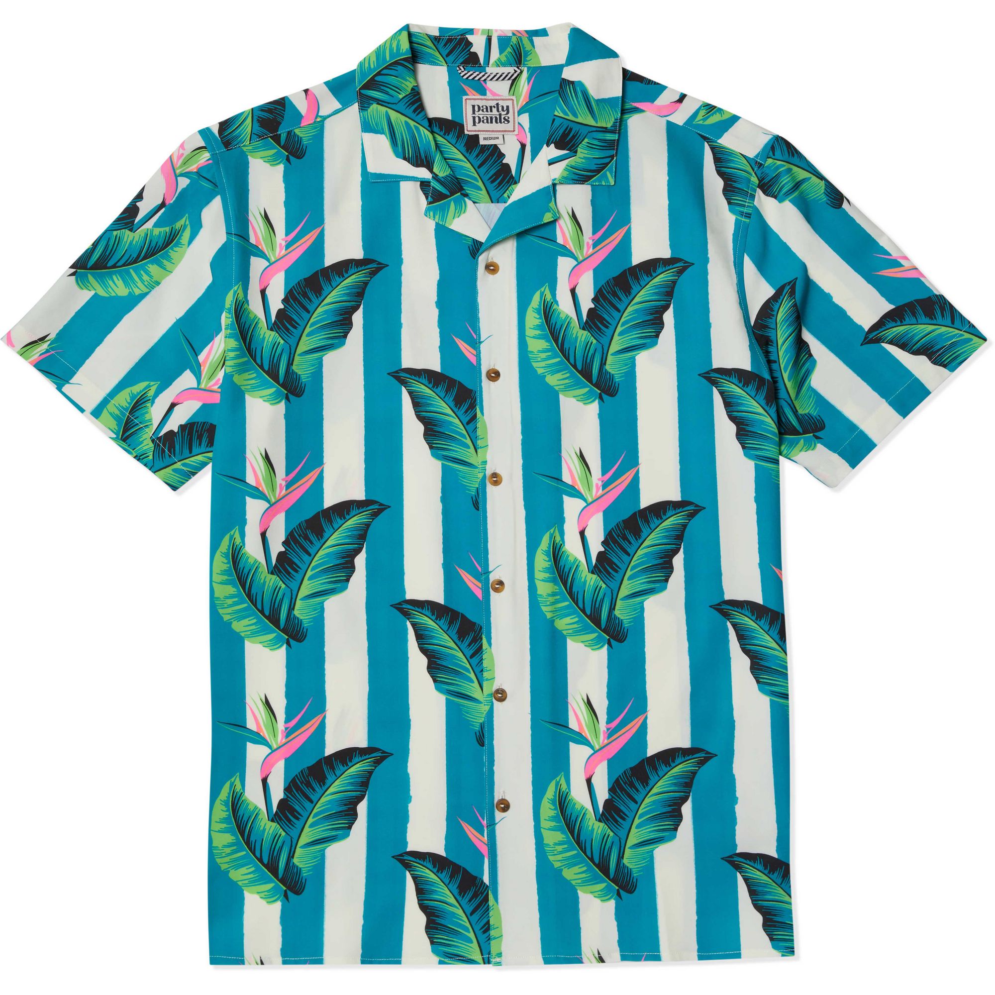 

Мужская рубашка с коротким рукавом Gulf Stripes Performance Cabana Party Pants, Turquoise