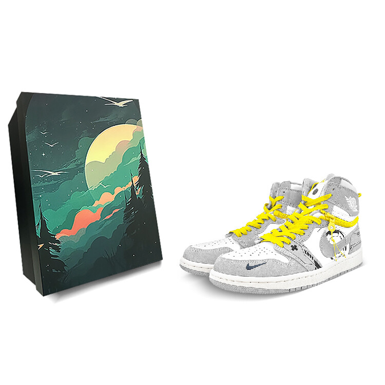 

Кроссовки Vintage Jordan Air Jordan 1, серый/желтый