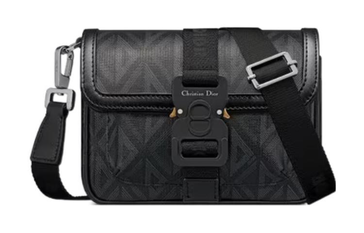 

DIOR Холщовая сумка Hit The Road с гладкой коровьей кожей, ручная наплечная сумка, кроссбоди мини мужская черная