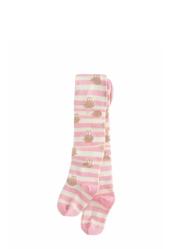 Колготки с изображением богатого кролика Next, Pink Cream