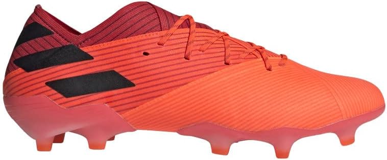 Мужские футбольные бутсы Adidas Nemeziz 19.1 для твердого грунта, коралловый/черный/красный — фото 3