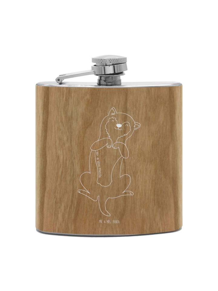 

Mr. & Mrs. Panda Фляжка из нержавеющей стали с изображением собаки, без надписи, коричневого цвета