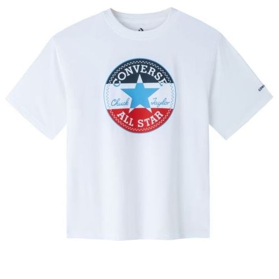 

Футболка (GS) Converse All Star Patch Standard Fit T-Shirt 'White', белый