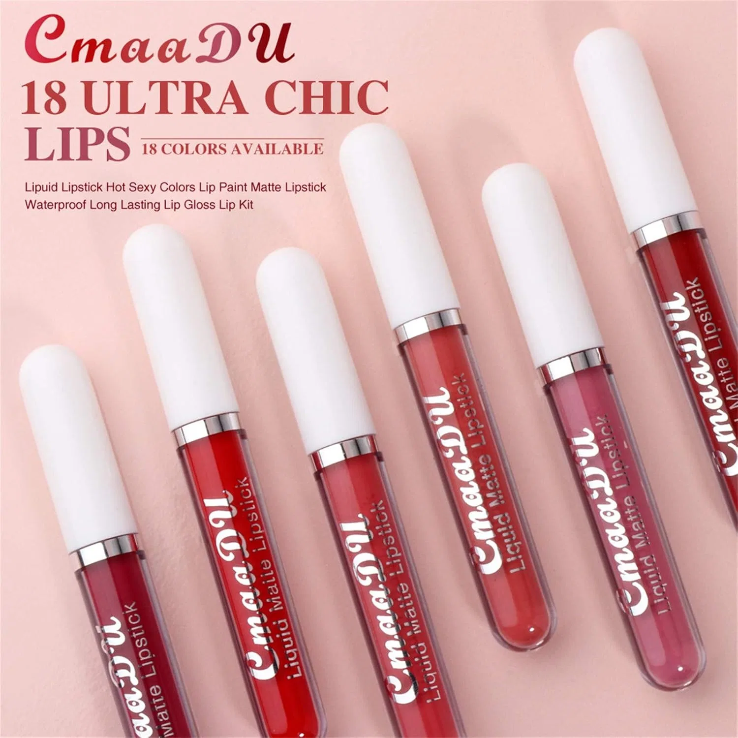 Матовая помада Lip Tint, 1 шт., 20 г, цвет Q — фото 4