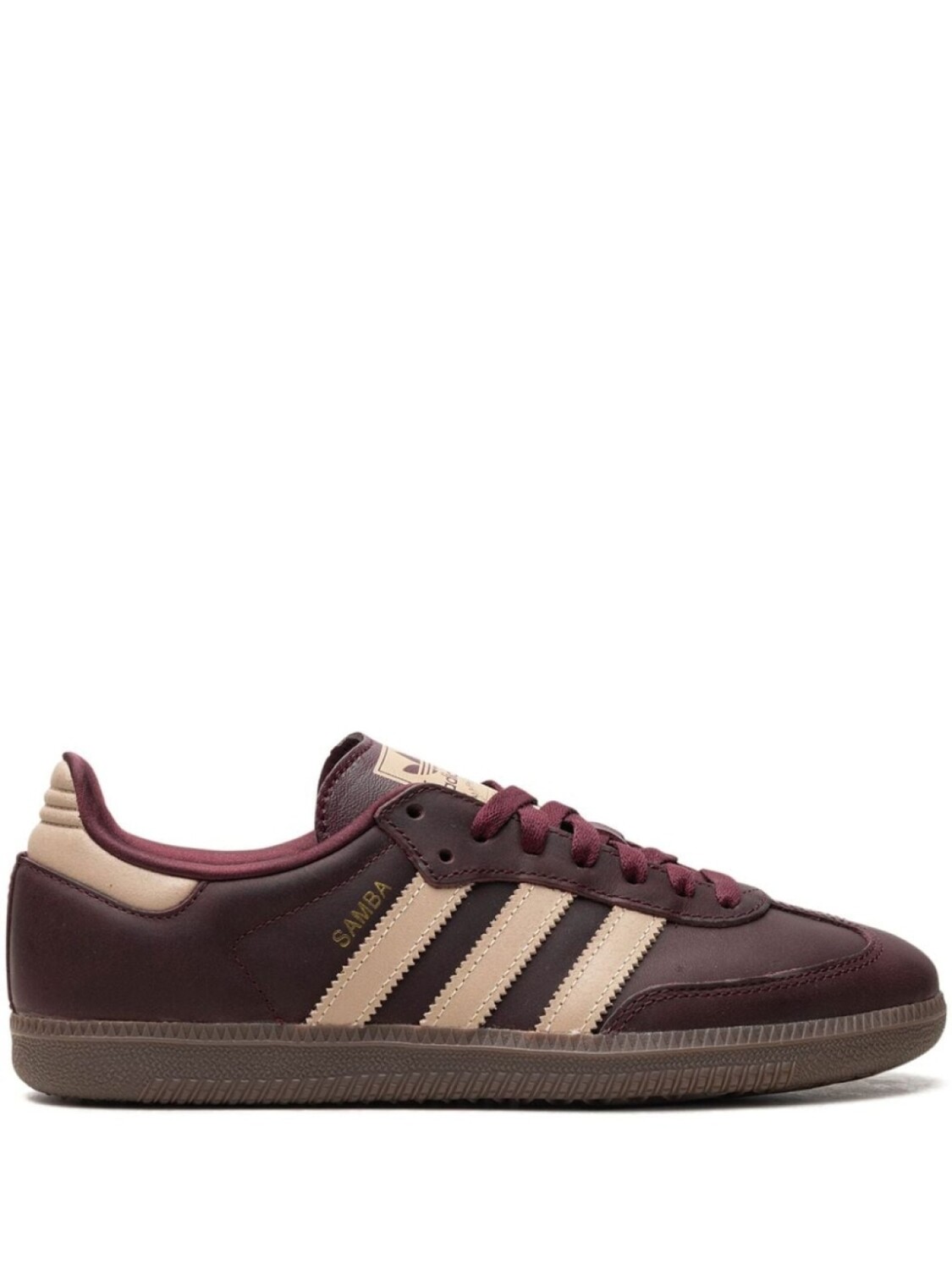 Кроссовки adidas Samba OG "Maroon/Crystal Sand/Gold Metallic", коричневый