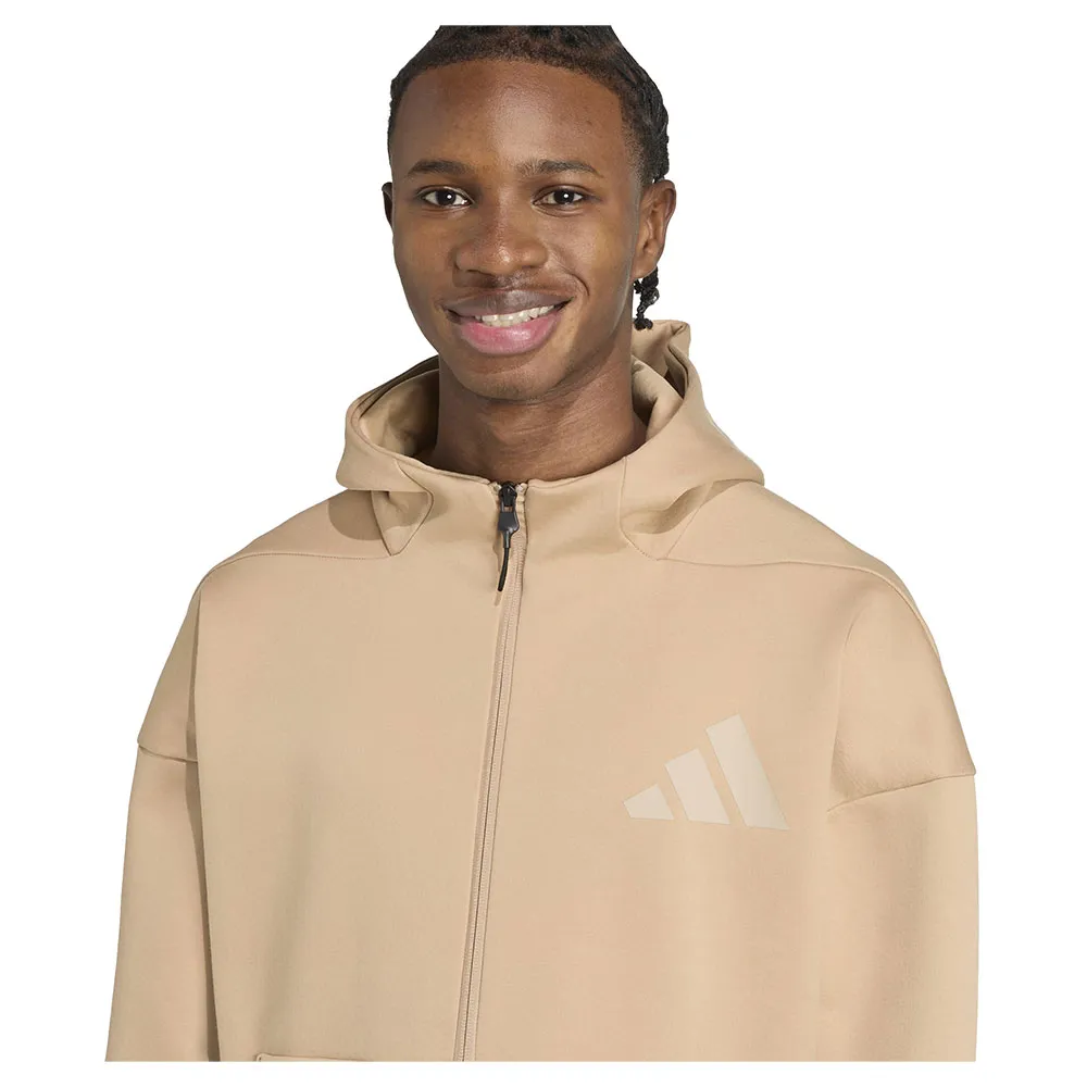 Толстовка adidas Z.N.E full zip, бежевый — фото 4