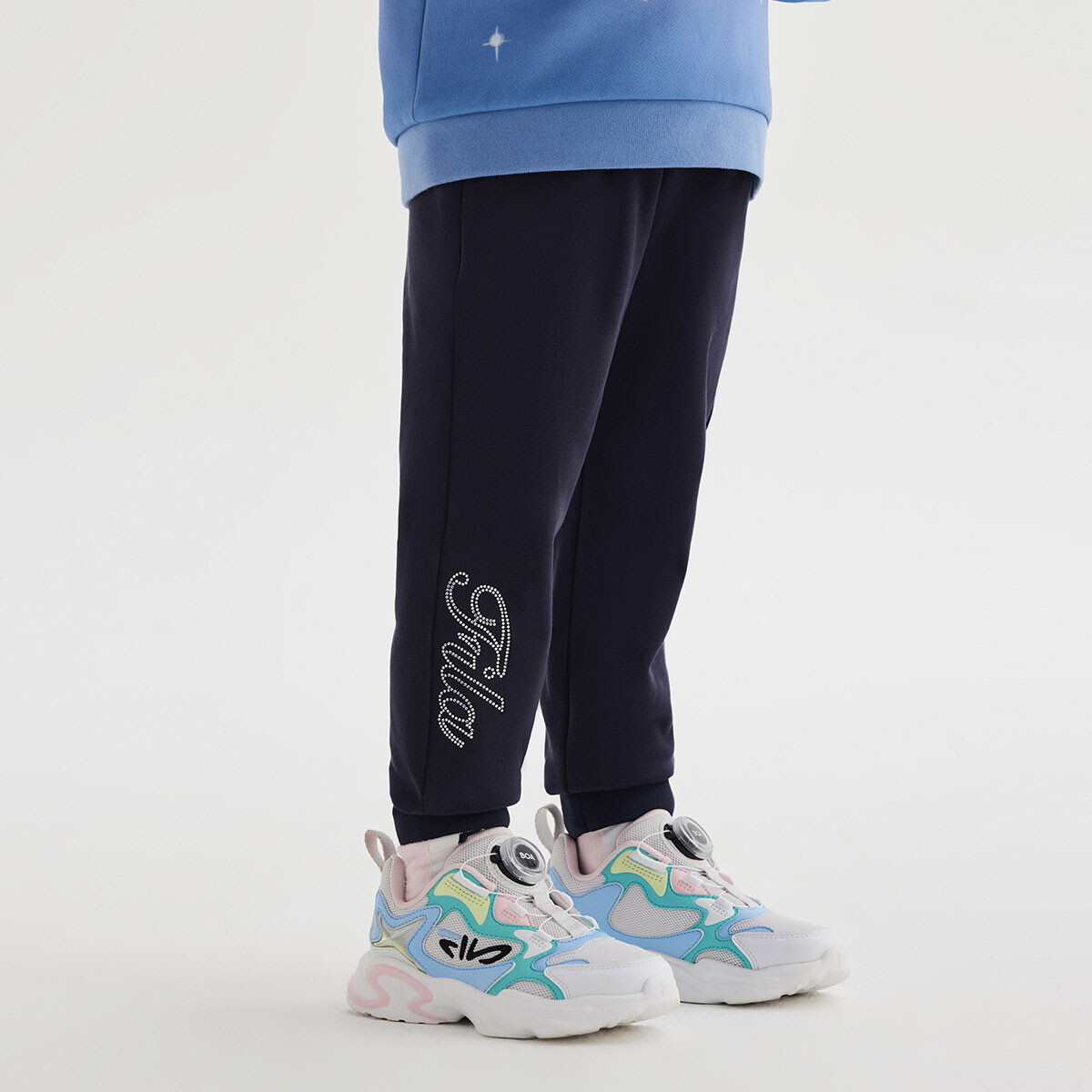 Детские трикотажные спортивные штаны FILA, цвет Blue — фото 4