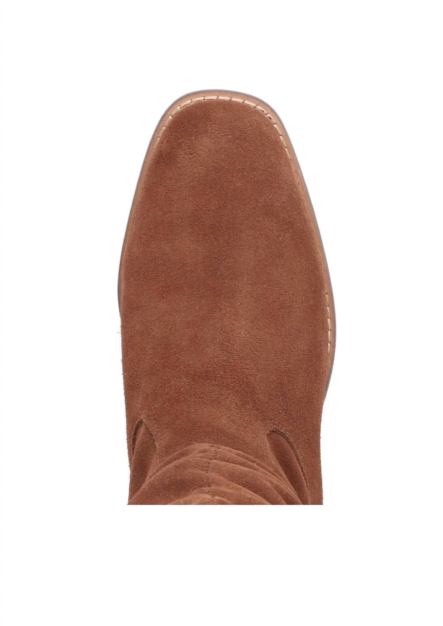 Женские ботинки Lue из коньячной замши Mia, Cognac Suede — фото 4