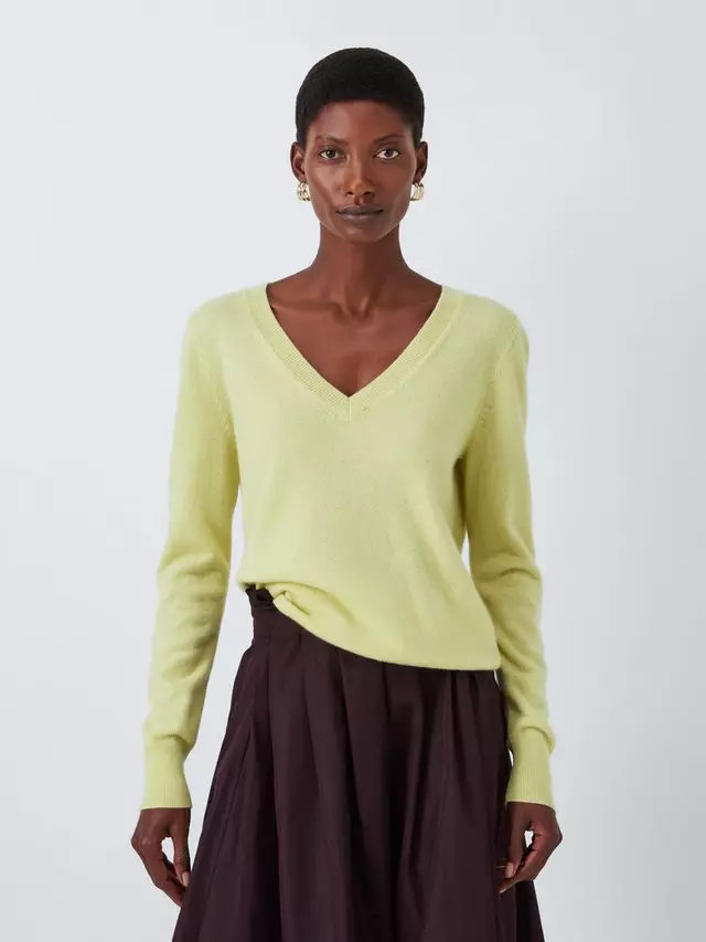 

Джемпер John Lewis Cashmere V-Neck, цвет lime