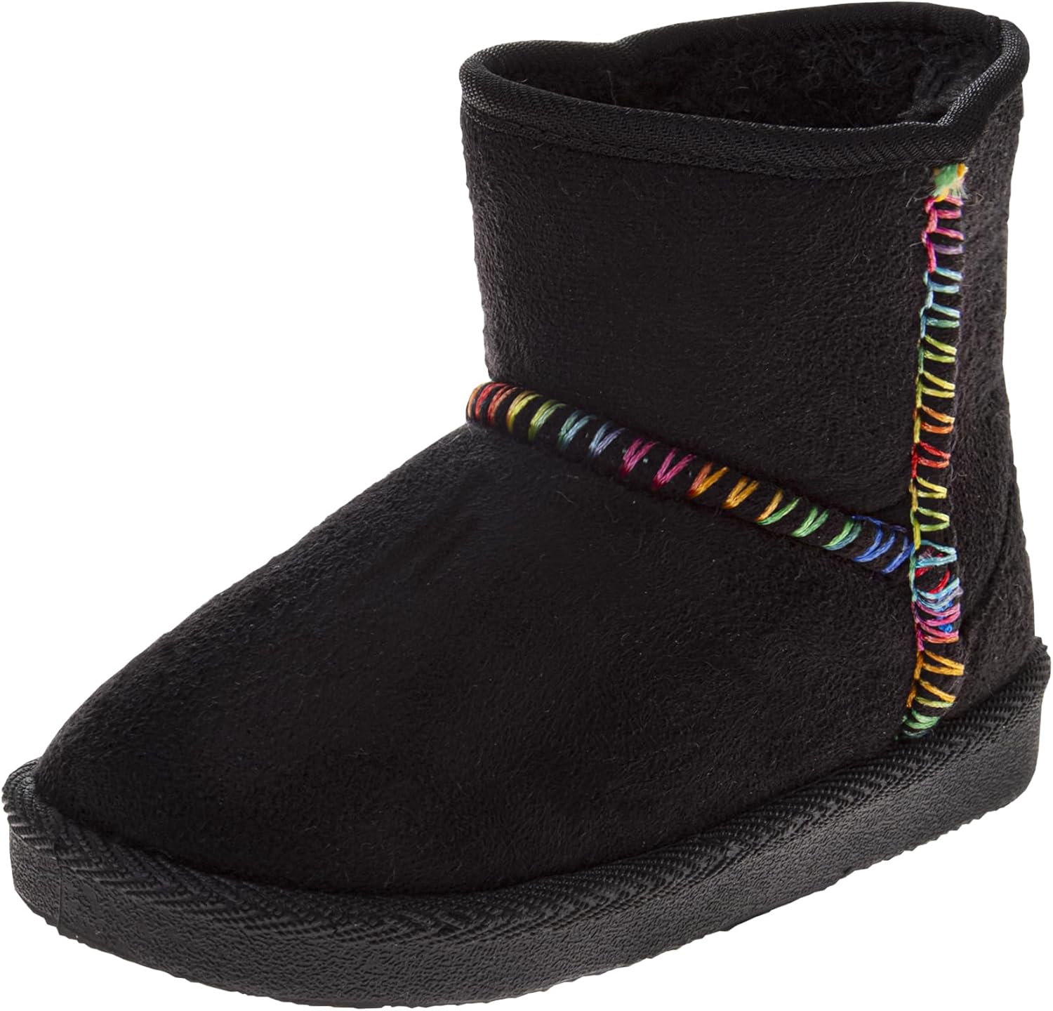 

Сапожки Avalanche для мальчиков и девочек, плюшевые, для детей, теплые зимние ботинки, размер 3-4 для младенцев / 5-10 для малышей / 11-12 для детей, Black