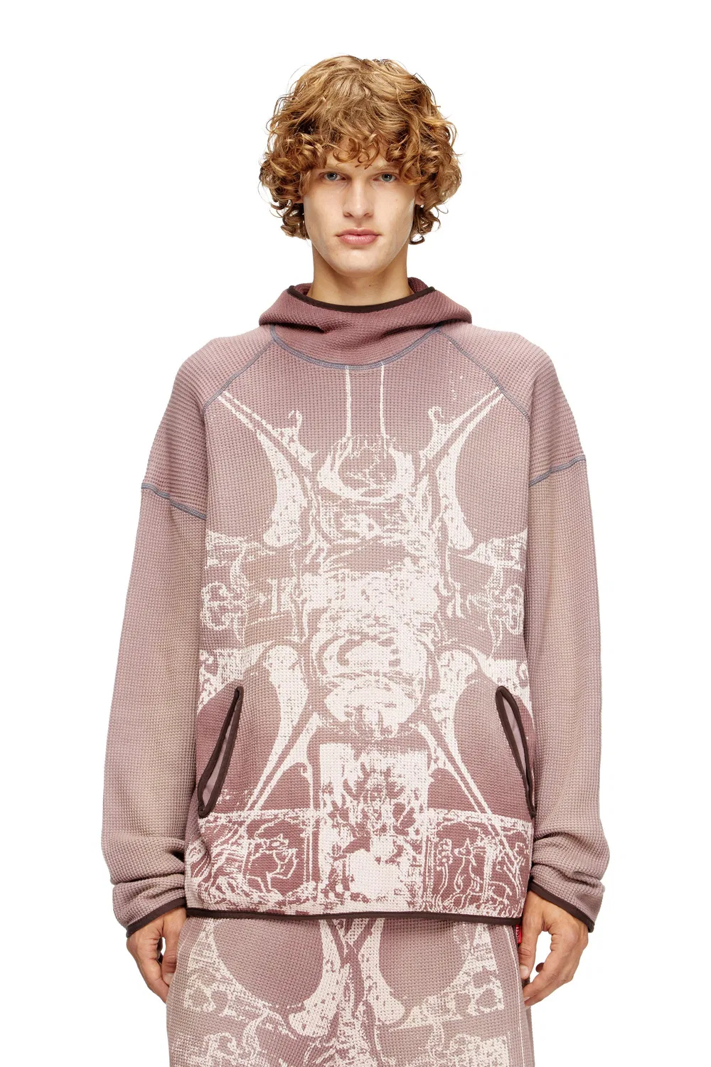 Мужская толстовка с капюшоном S-WAF-HOOD-NEW Diesel, brown