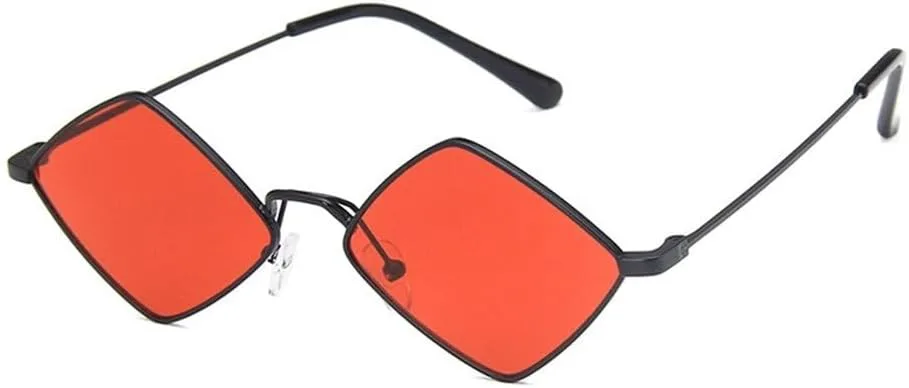 

Модные женские солнцезащитные очки в стиле ретро с необычной оправой из сплава, маленькие солнцезащитные очки, мужские солнцезащитные очки JWMSXYQR, Black Red