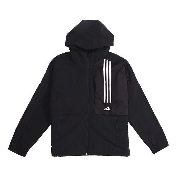 

Куртка sports woven hooded jacket men black Adidas, черный