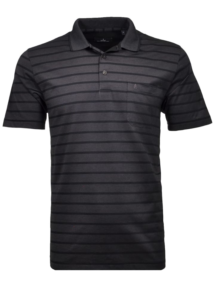 

Ragman Мягкая трикотажная футболка-поло в черную полоску, Черный, Ragman Мягкая трикотажная футболка-поло в черную полоску