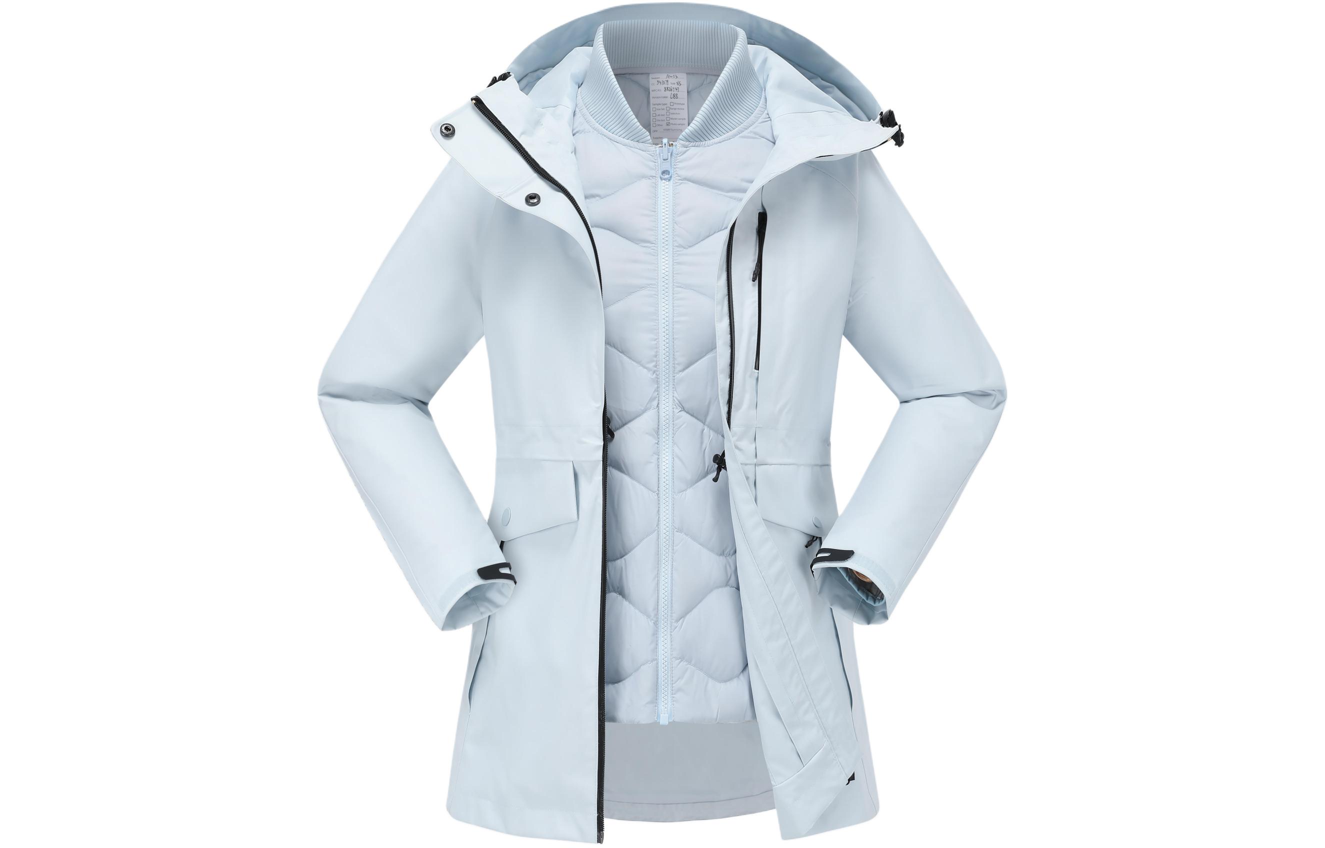 

DECATHLON Водонепроницаемая и теплая ветровка женская, Mist/Dream Blue