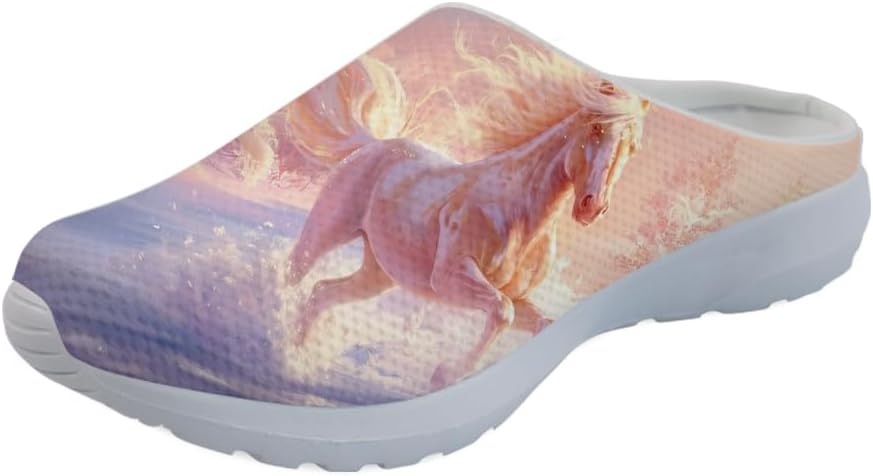 

Кроссовки-сабо Forchrinse с гавайской пальмой для мужчин и женщин, открытая пятка, легкие, дышащие, для дома, работы и спортзала, розовый