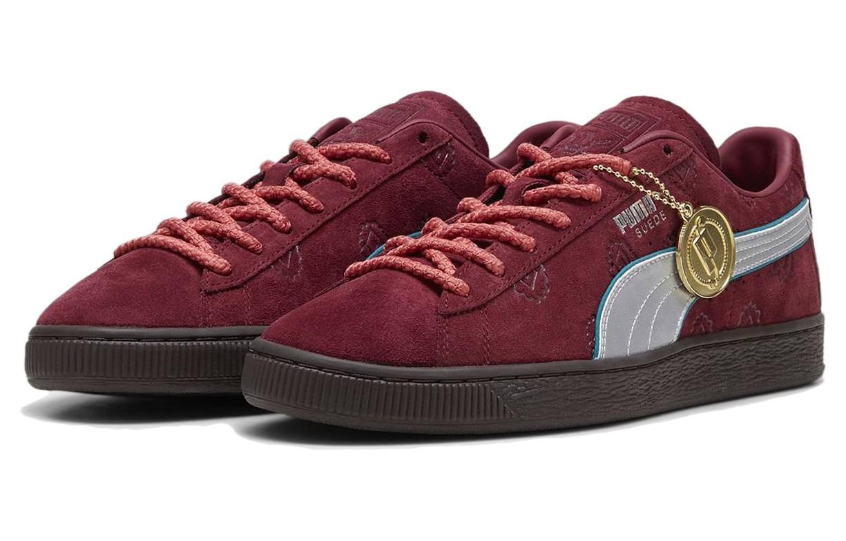 Мужские замшевые туфли для скейтбординга Puma, Бургундия — фото 2