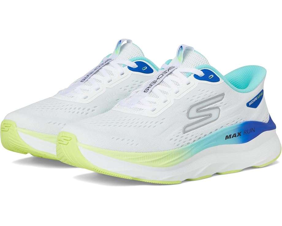 Кроссовки SKECHERS Max Run Hands Free Slip-Ins, белый/мульти