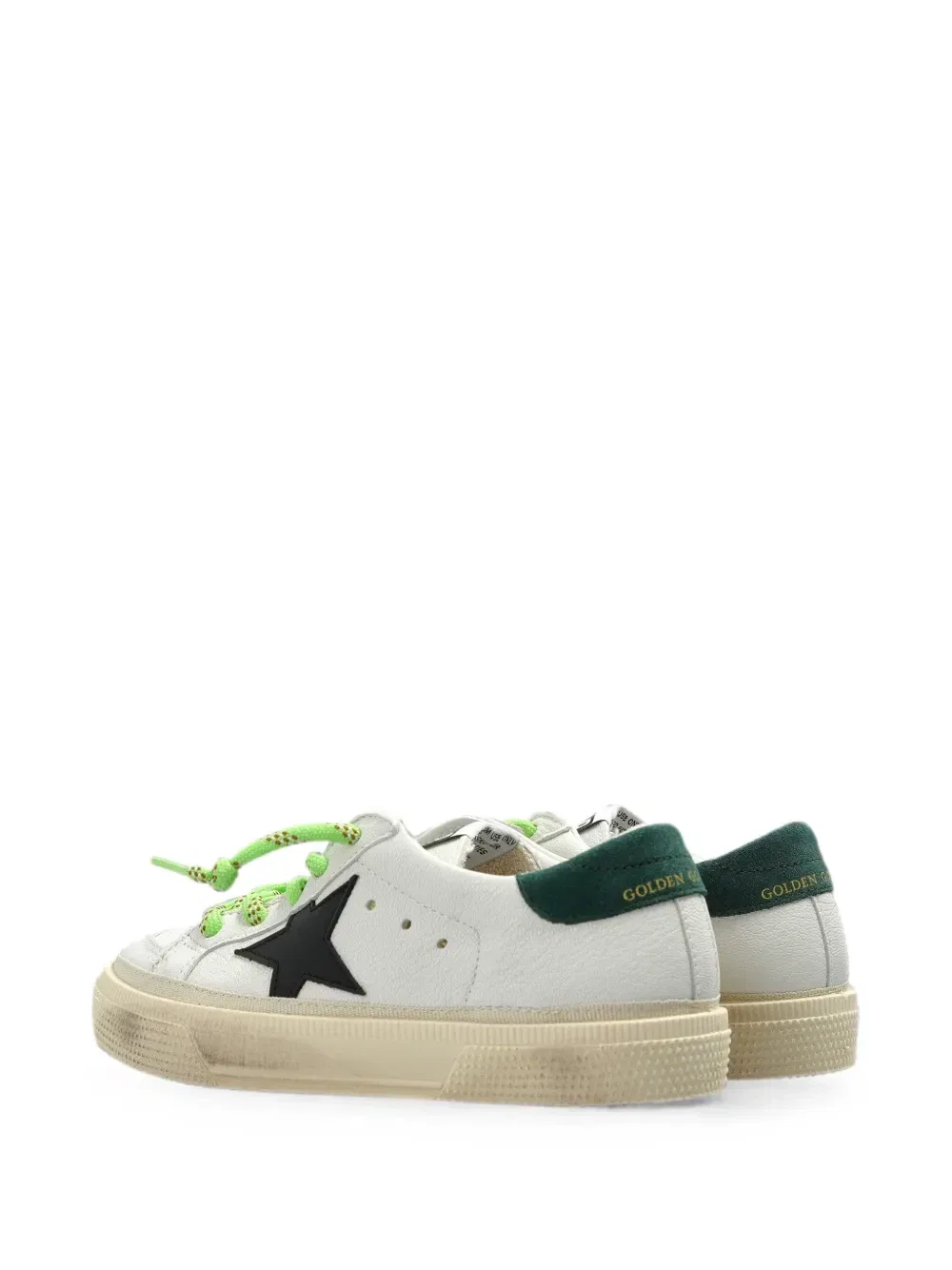 Кроссовки May со вставкой в виде звезды Golden Goose Kids, белый — фото 3