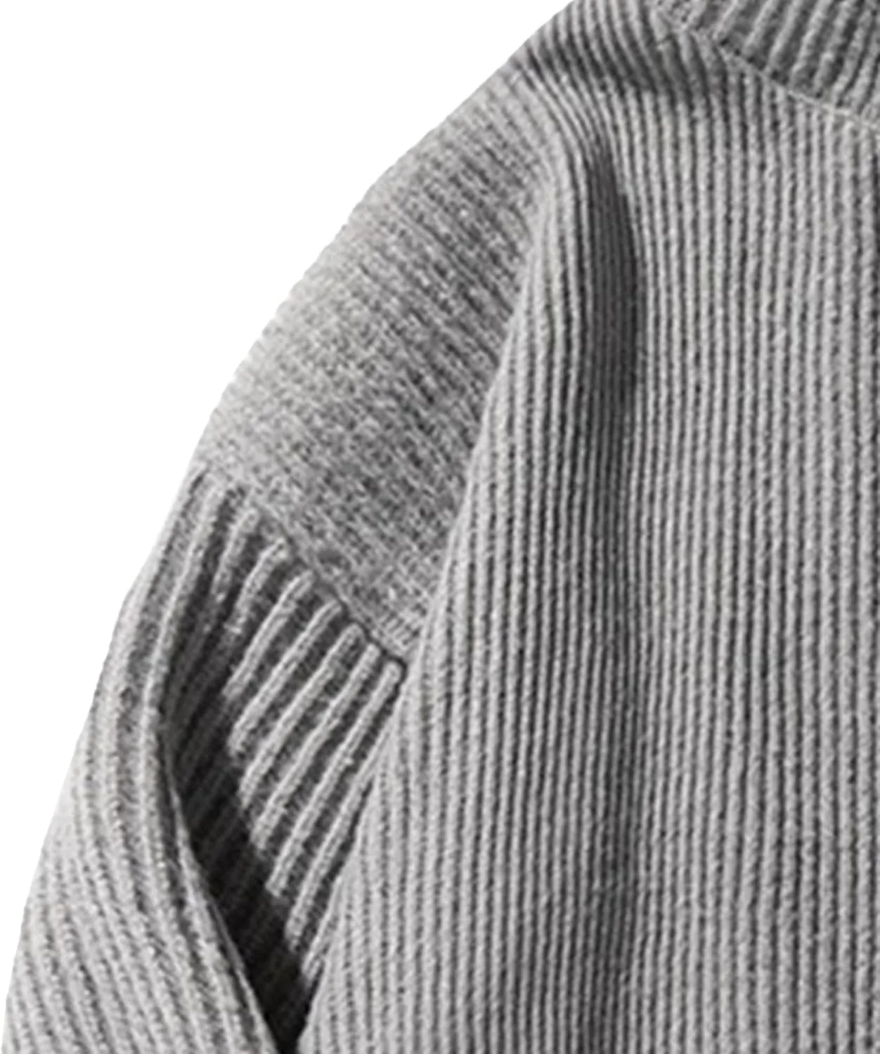 Мужской кардиган-водолазка Slim Fit Chunky с воротником стойкой и молнией — фото 4