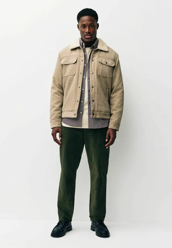 Классические элегантные брюки с эластичным поясом Next, Khaki Green — фото 2